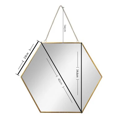 Нордическое минималистичное геометрическое Золотое Латунное шестигранное