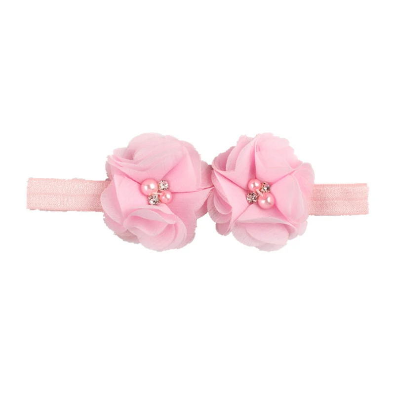 Cute Baby Girls Flower Nylon Headband Newborn Toddler Knot Elastic Pearl Turban Headwraps Kids Princess Hair Accessories Gifts | Детская