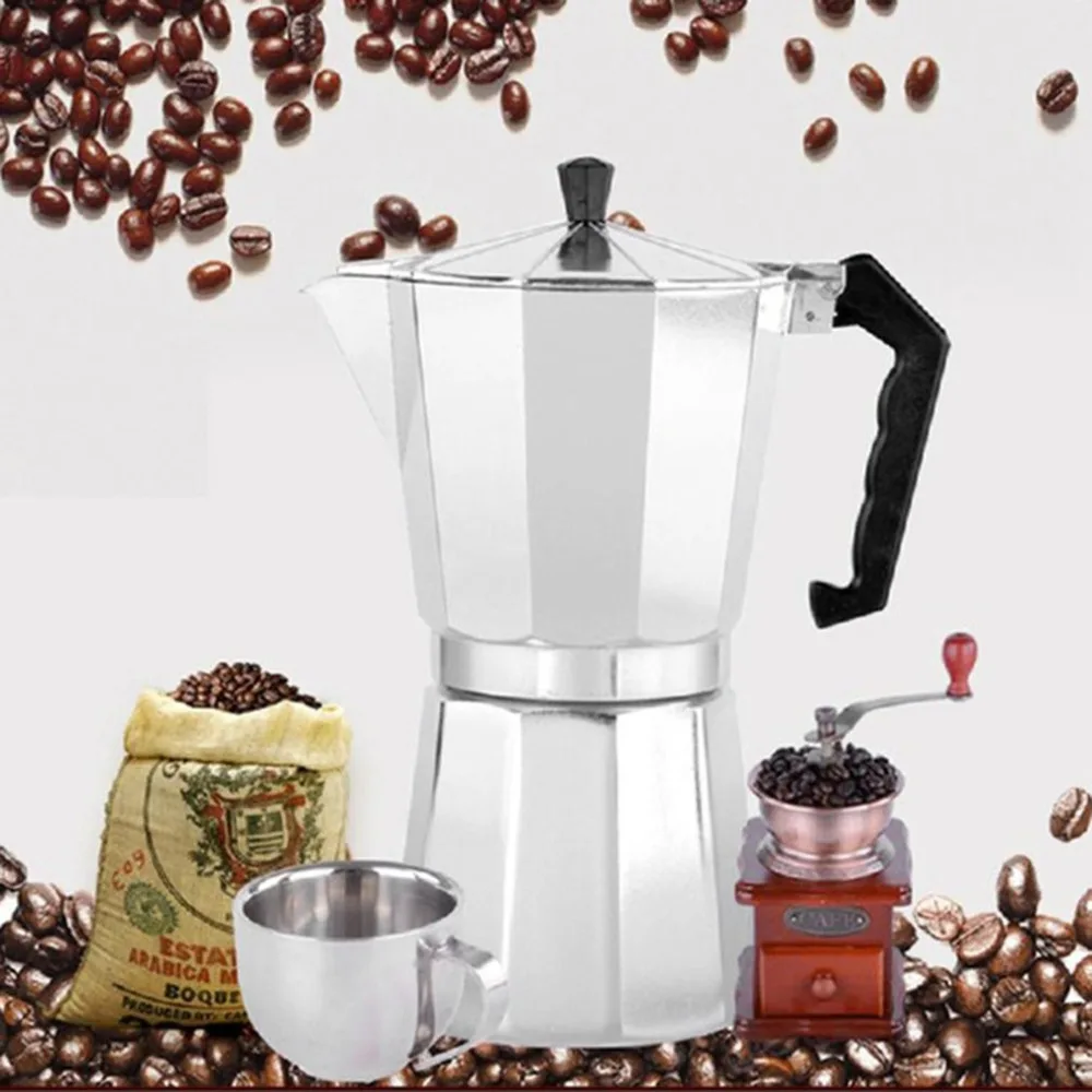 Aluminum 8-Angle Moka Pot Espresso Stove Top Coffee Maker Cup Continental Percolator 3cup/6cup | Дом и сад