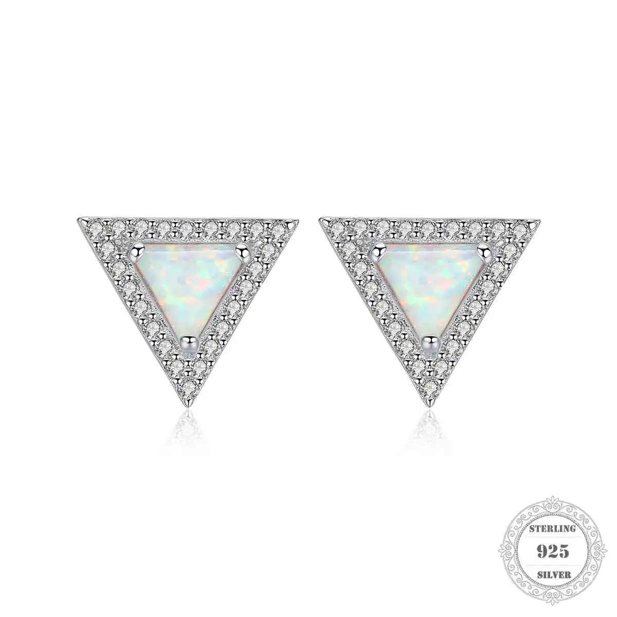 Женские серьги гвоздики из серебра 2020 пробы с лунным камнем|Серьги-гвоздики| |