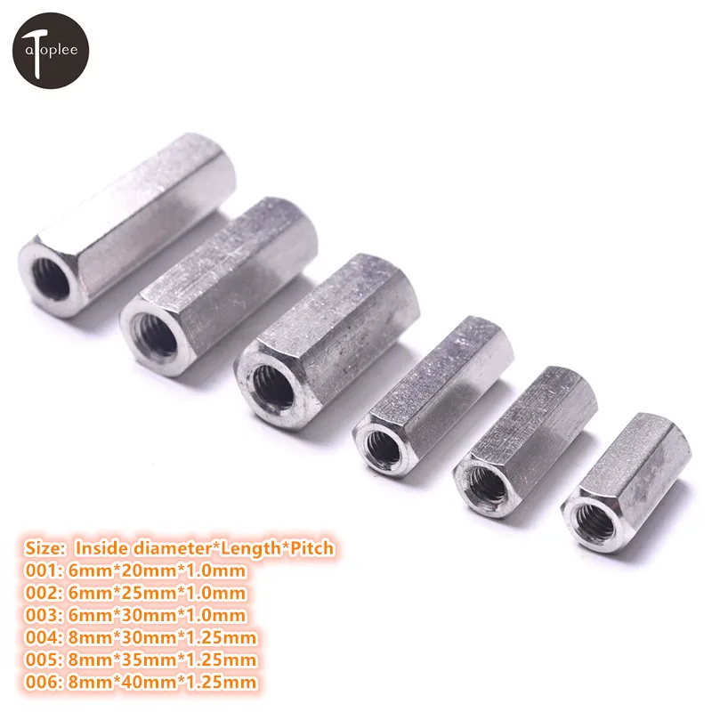 Длинный стержень из нержавеющей стали 304 шестигранная гайка M6/M8 высокопрочная