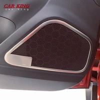 for mg zs 2017 2018 2020 car inner speaker audio horn cover trim sticker stainless steel car styling interior accessories 4pcs