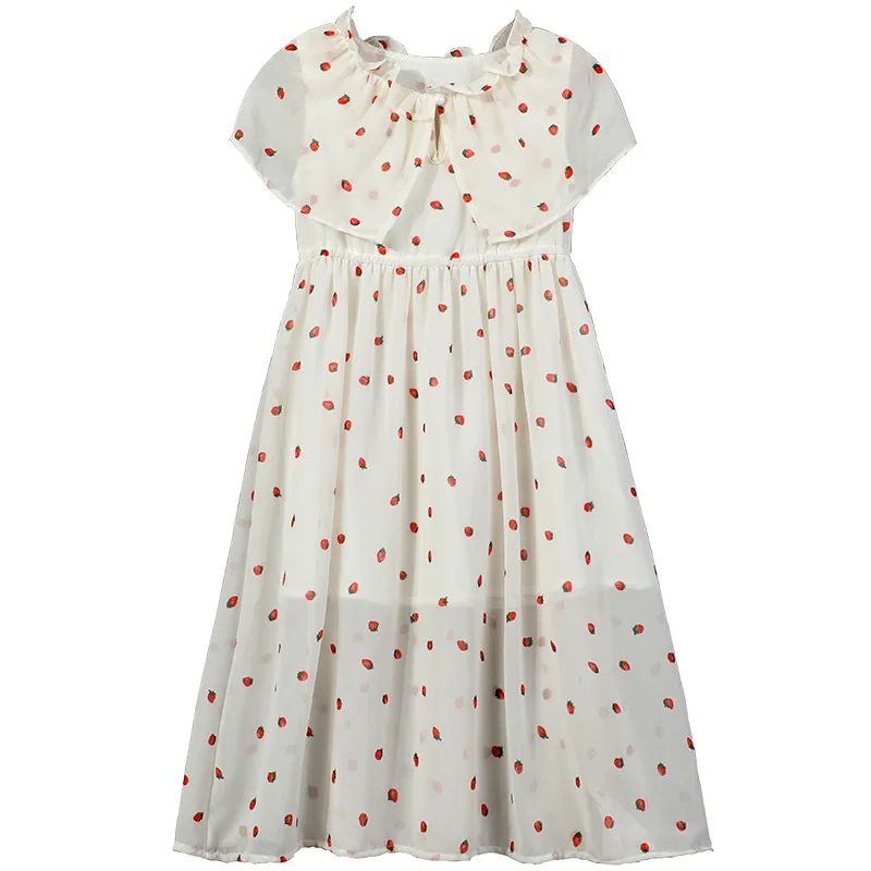 Шифоновые платья для девочек летний детский костюм принцессы детское платье с