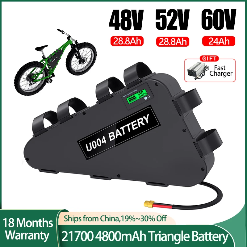 

21700 Ebike Battery 48V 28.8Ah 52V 28.8Ah 60V 24Ah 48V Battery Pack for Bafang 2000W 1500W 1000W 750W 500W Electric Bike Motor