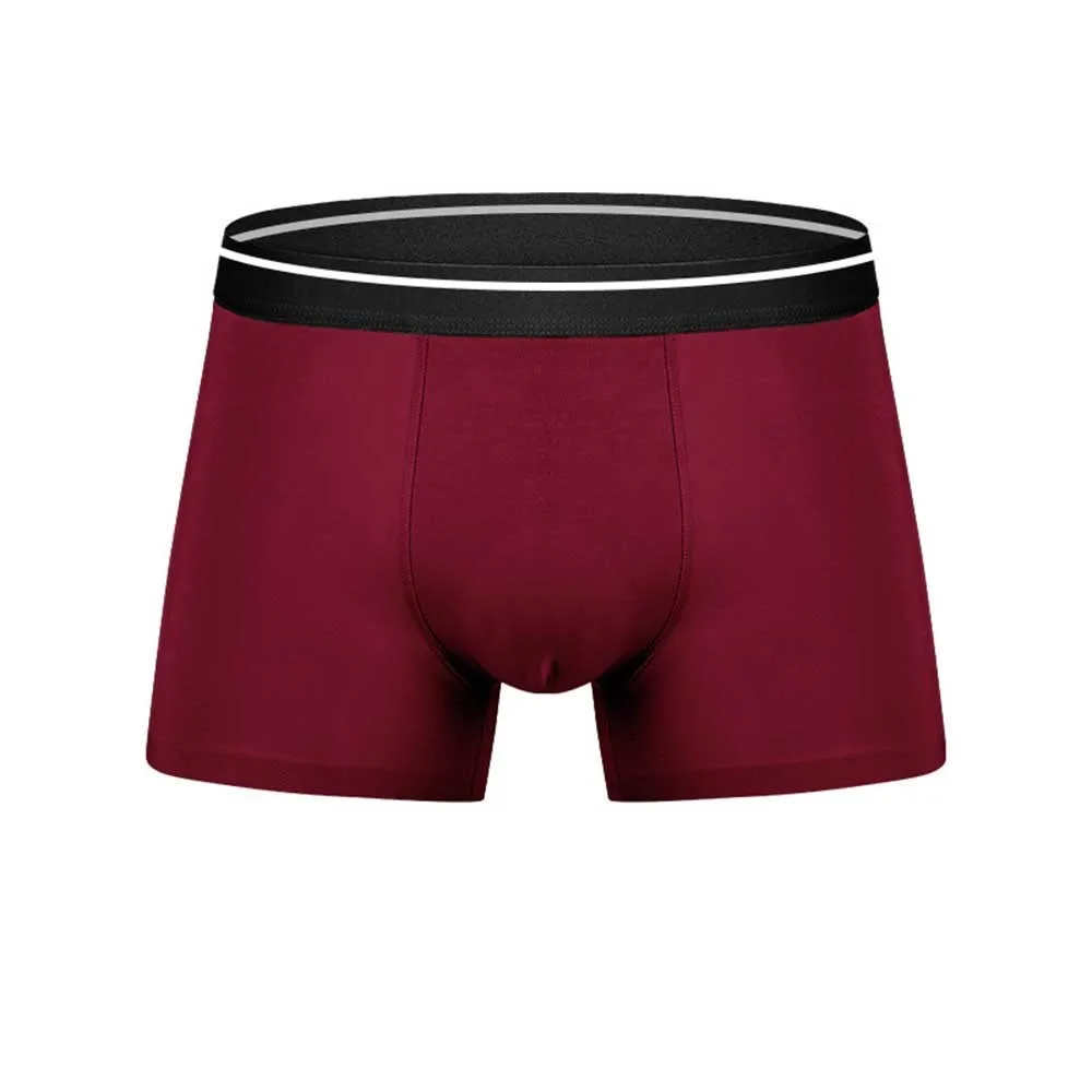 

Men's Cotton Underwear Pure Color Breathable Boxer Briefs Mid-waist Pants Shorts Panties Mens Sexy Underpants Boxers