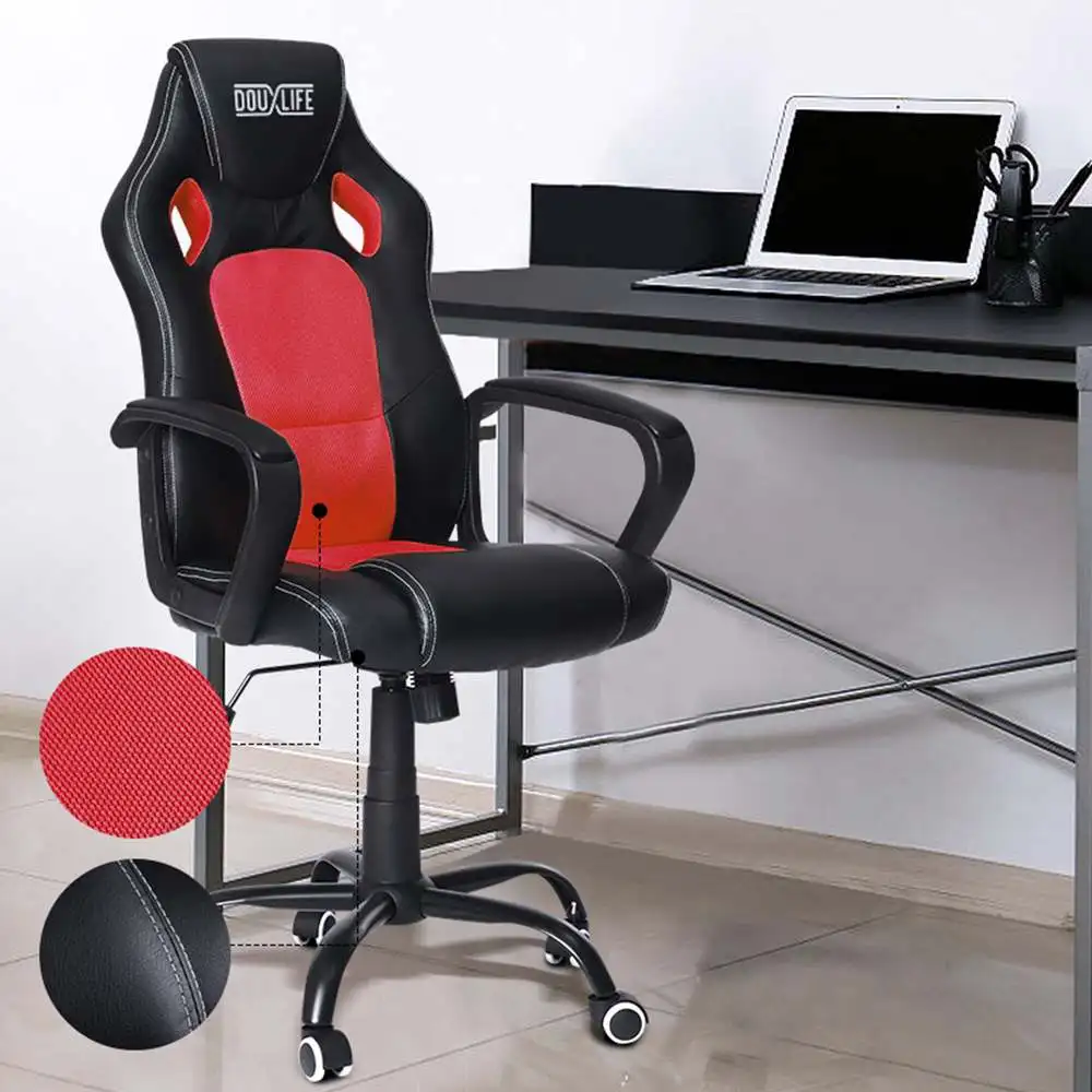 

Офисное игровое кресло с регулируемой высотой сиденья + вращающееся на 360 ° компьютерное кресло удобное кресло для руководителя компьютера