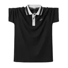 Рубашка-поло мужская оверсайз, короткий модный топ с воротником с лацканами, Повседневная Свободная брендовая одежда, 5XL 6XL, лето 2021