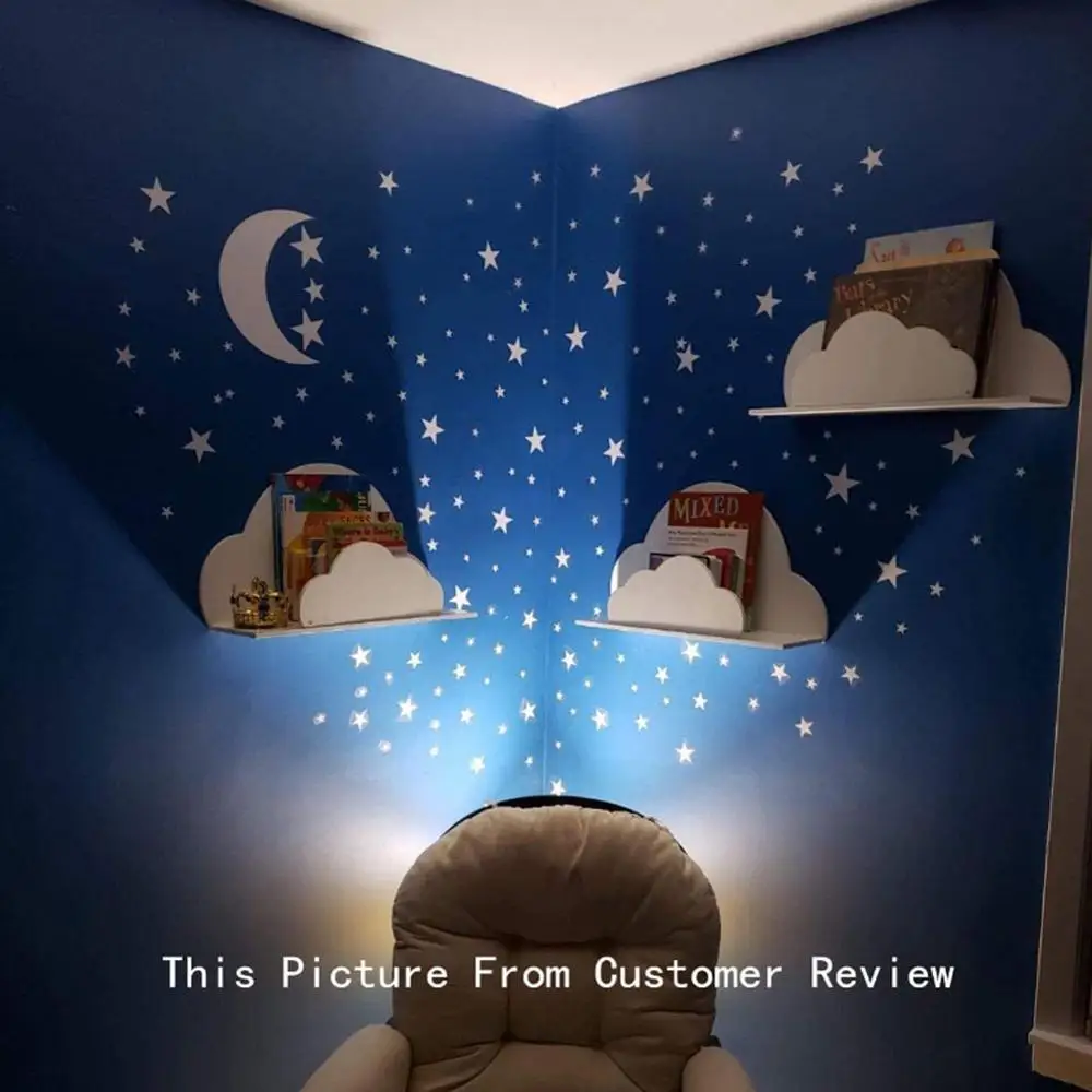 Star moon combination wall sticker for kids baby rooms bedroom background home decoration wallpaper DIY decals nursery stickers | Дом и сад