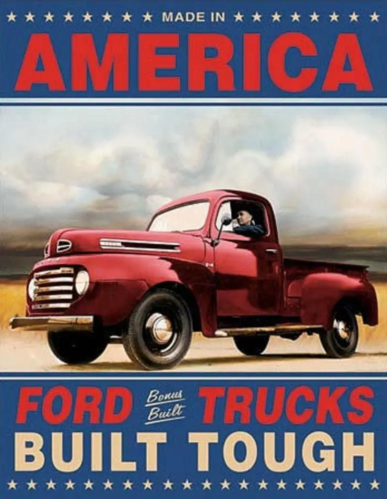 

Жесткий Ретро винтажный жестяной знак для грузовиков Ford 13x16 дюймов