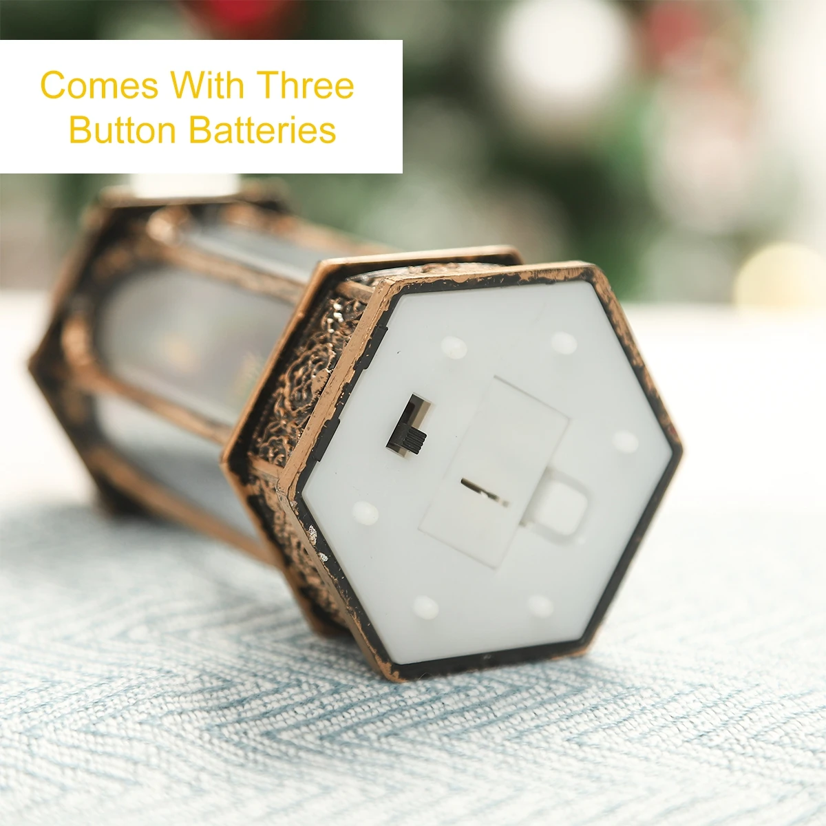 

QIFU Small Hexagon Wind Lamp Table Decoration DIY Gifts Party Supplies Merry Christmas Decor for Home kids gift New Year 2022