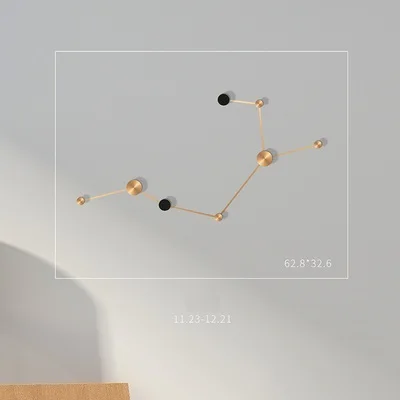 Sagittarius Скандинавский креативный Созвездие дверь за стеной декоративный крючок для гостиной крыльцо уникальная латунная стена для вешания пальто Шарфы ключи - Цвет: Sagittarius