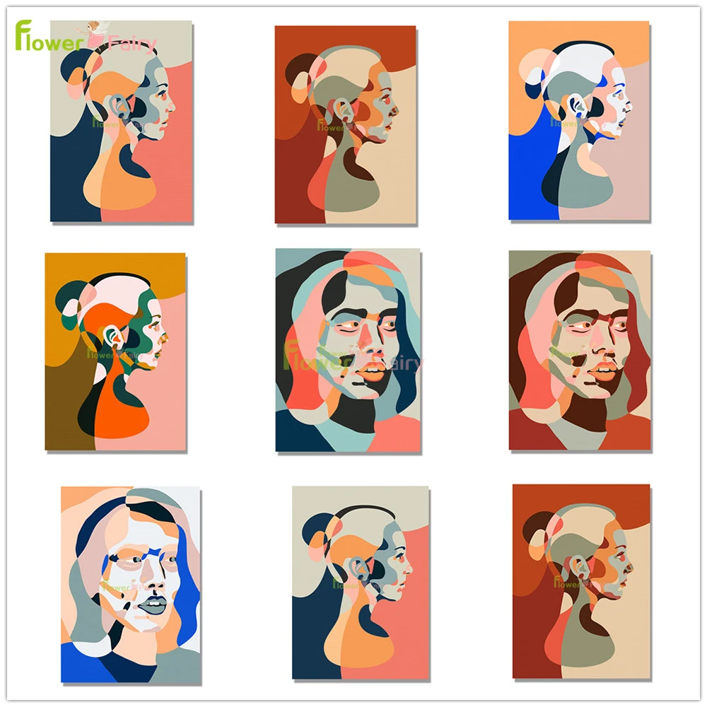 

Vintage Colorful Graffiti Woman Nordic Poster Modern Girl Wall Art Canvas Painting Wall Pictures For Living Room Home Unframed