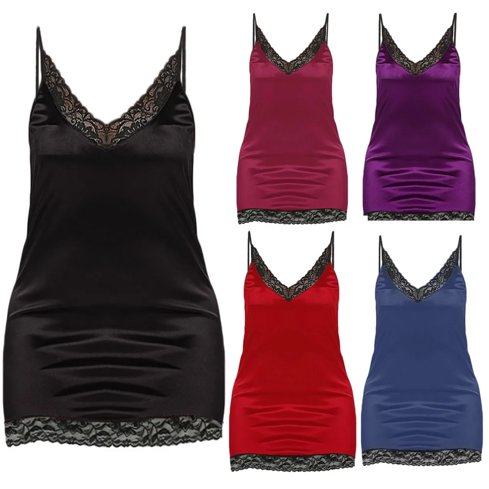 

Сексуальная кружевная Пижама на бретельках для полных женщин, кружевная комбинированная Ночная рубашка (для полных и жирных), соблазнительное сексуальное нижнее белье