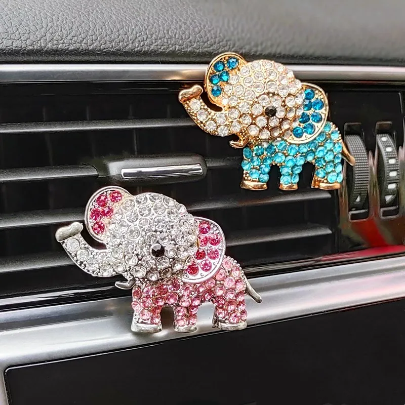 Алмазный слон яркие автомобильные аксессуары интерьер кристалл автомобильный