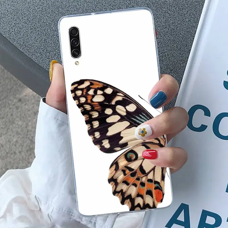 

Cute Butterfly beautiful Phone Case Transparent for Samsung A 71 51 21S S 20 fe 10 9 8 plus xiaomi 11 redmi note 9 8 s pro
