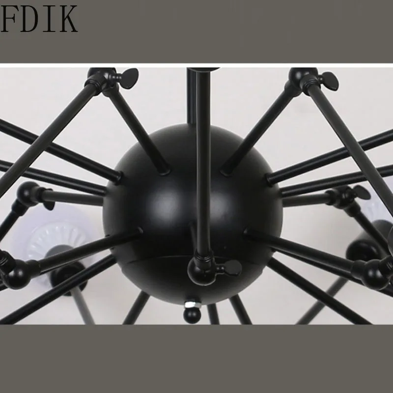 Винтажная люстры пауки промышленная металлическая Подвесная лампа для