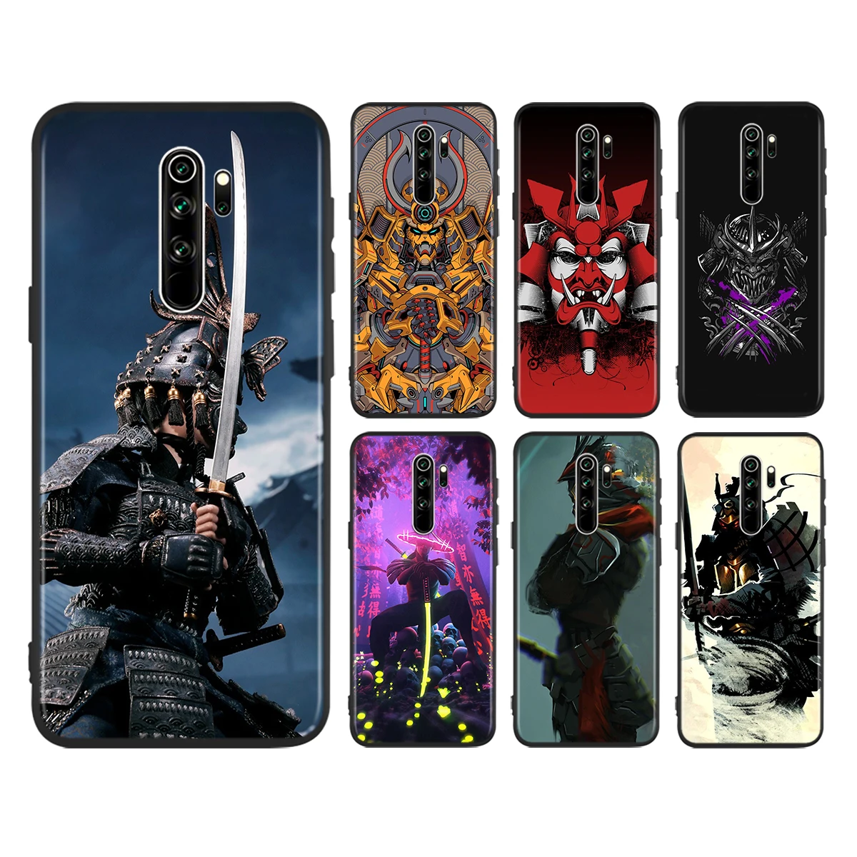 

Phone Case For Redmi 9i 9T 9A 9C 9 8A 8 GO 7 7A S2 Y2 6 6A 5 5A 4X Prime Pro Plus The samurai Ninja Black Soft Cover