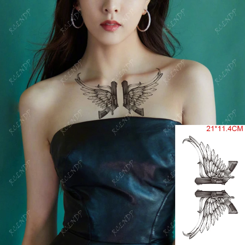 Водонепроницаемая Временная тату-наклейка перья птица белка Лотос Карп кошки