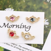 diy jewelry accessories diamond alloy love wings girl temperament earrings earrings pendant bracelet material