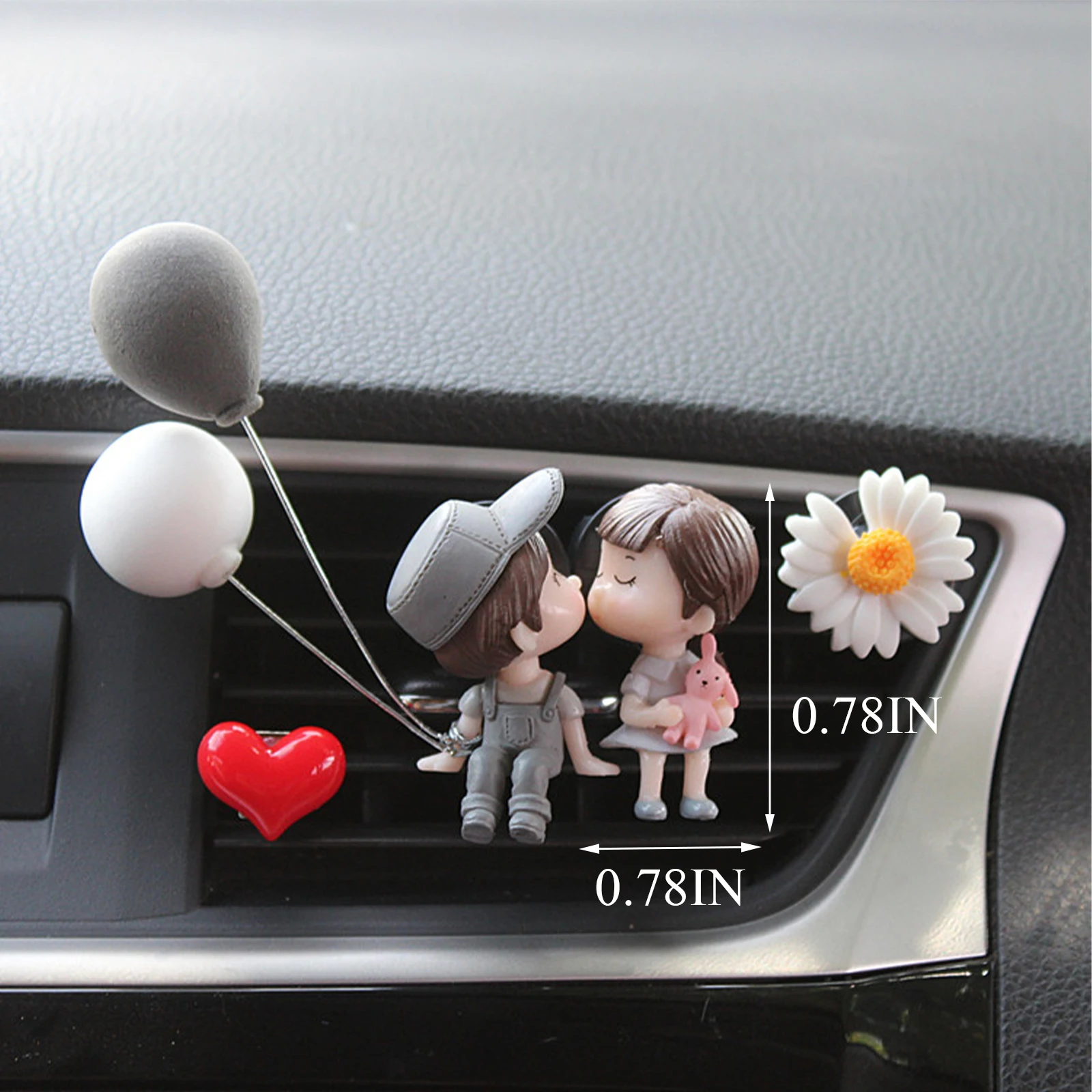 

Creative Couple Decoration Car Air Outlet Perfume Clip Aromatherapy Air Conditioning Decoration Car Accessories Cute Decoration