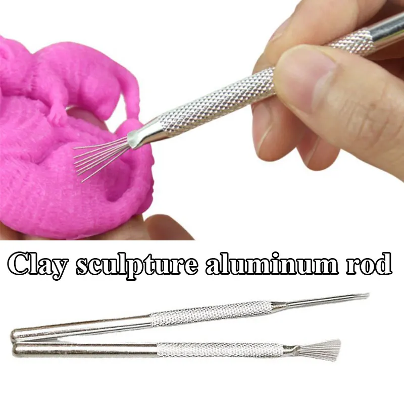 

7 Pin Feather Wire Texture Ceramics Tools Practical Soft Clay Tools Textured Stainless Steel Detail Needles Sculpture Tools