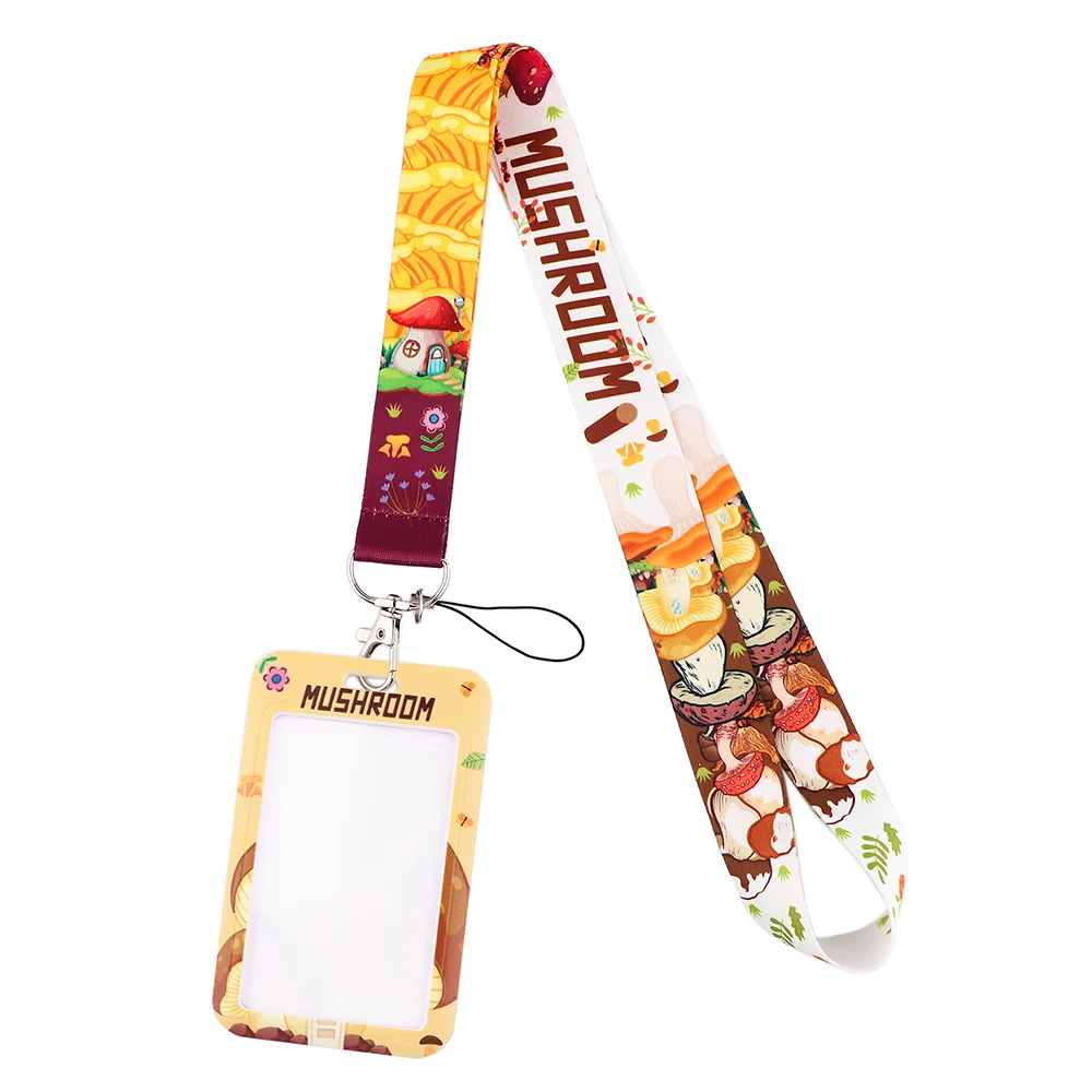 

YL914 Mushroom Lanyard For Keychain ID Card Pass Gym Mobile Phone USB Key Ring Badge Holder Neck Straps Accessories