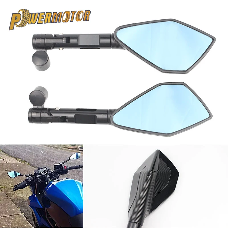 

2Pcs/Pair Motorcycle Adjustable Rearview Mirrors CNC Aluminum Alloy Rear View Mirrors for Moto Scooters Handlebar