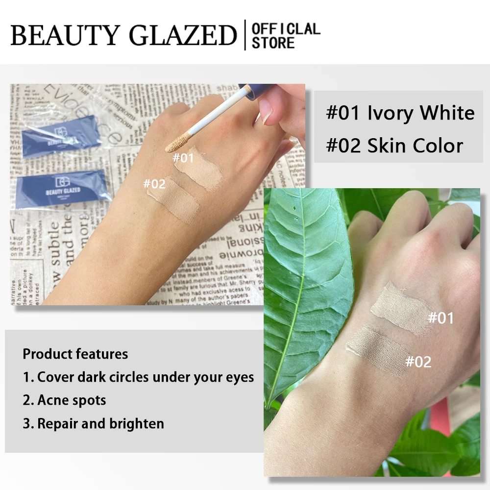

Beauty Glazed Concealer Foundation Liquid Makeup Matte Long Lasting Spot Removing Concealer Cream Face Cosmetics