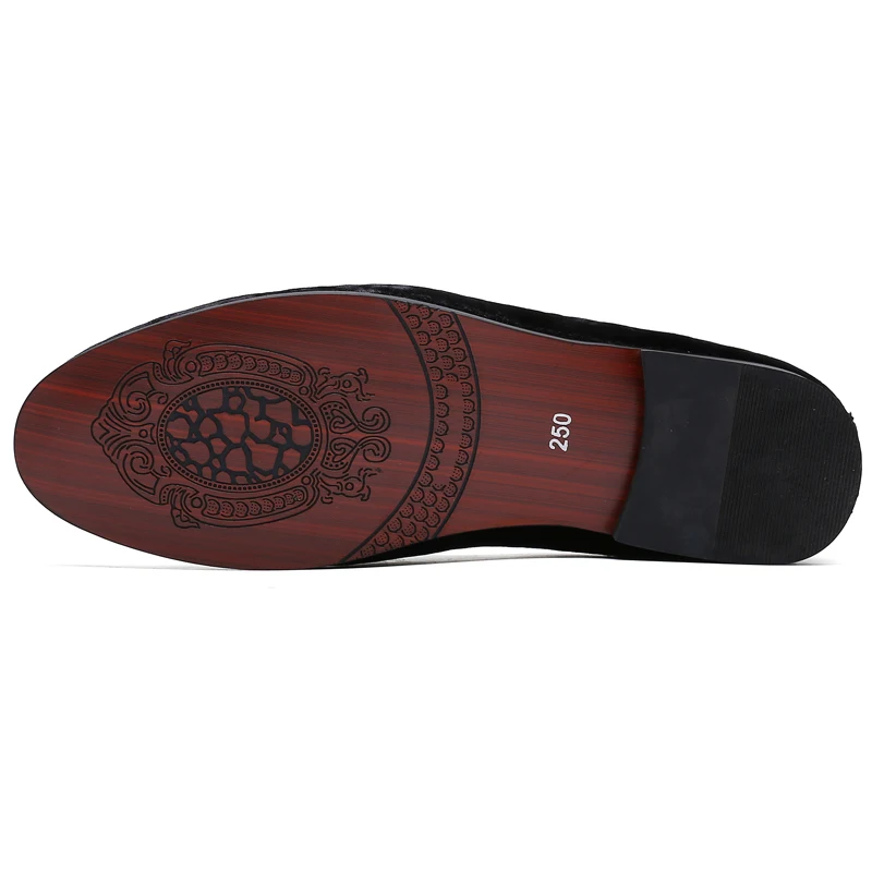 Men's Suede Soft Penny Loafers Embroidered Design Flat Slip-On Formal Men's Velvet Loafer Dress Shoes Size 6~13 chaussure homme