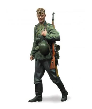 Сборка неокрашенные весы 1/35 нецветное зеленое пальто Зимняя стоящая старинная