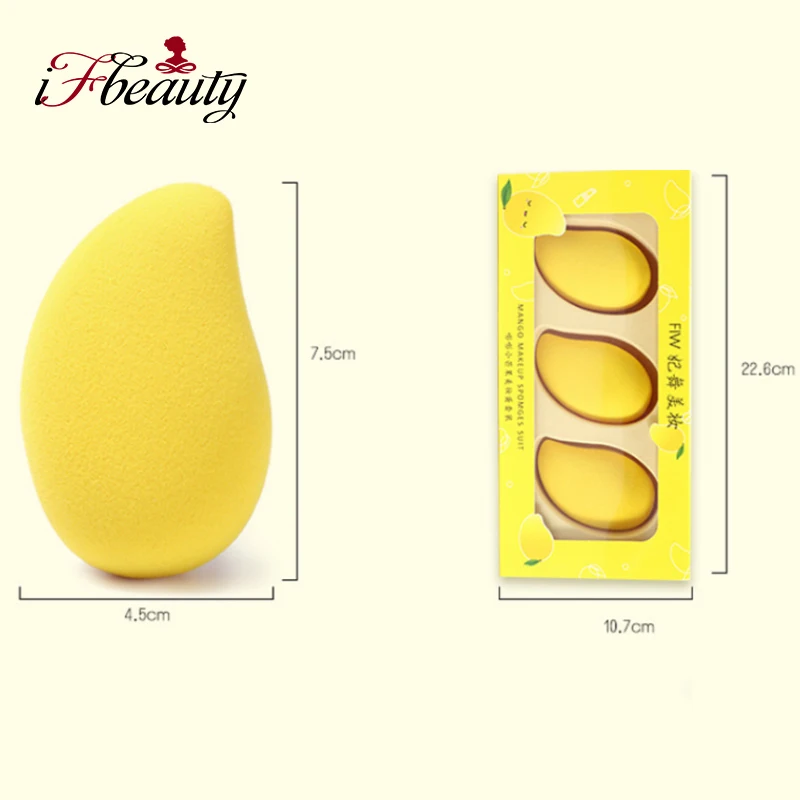 Косметический набор для пудры с буфами Гладкий женский губки макияжа