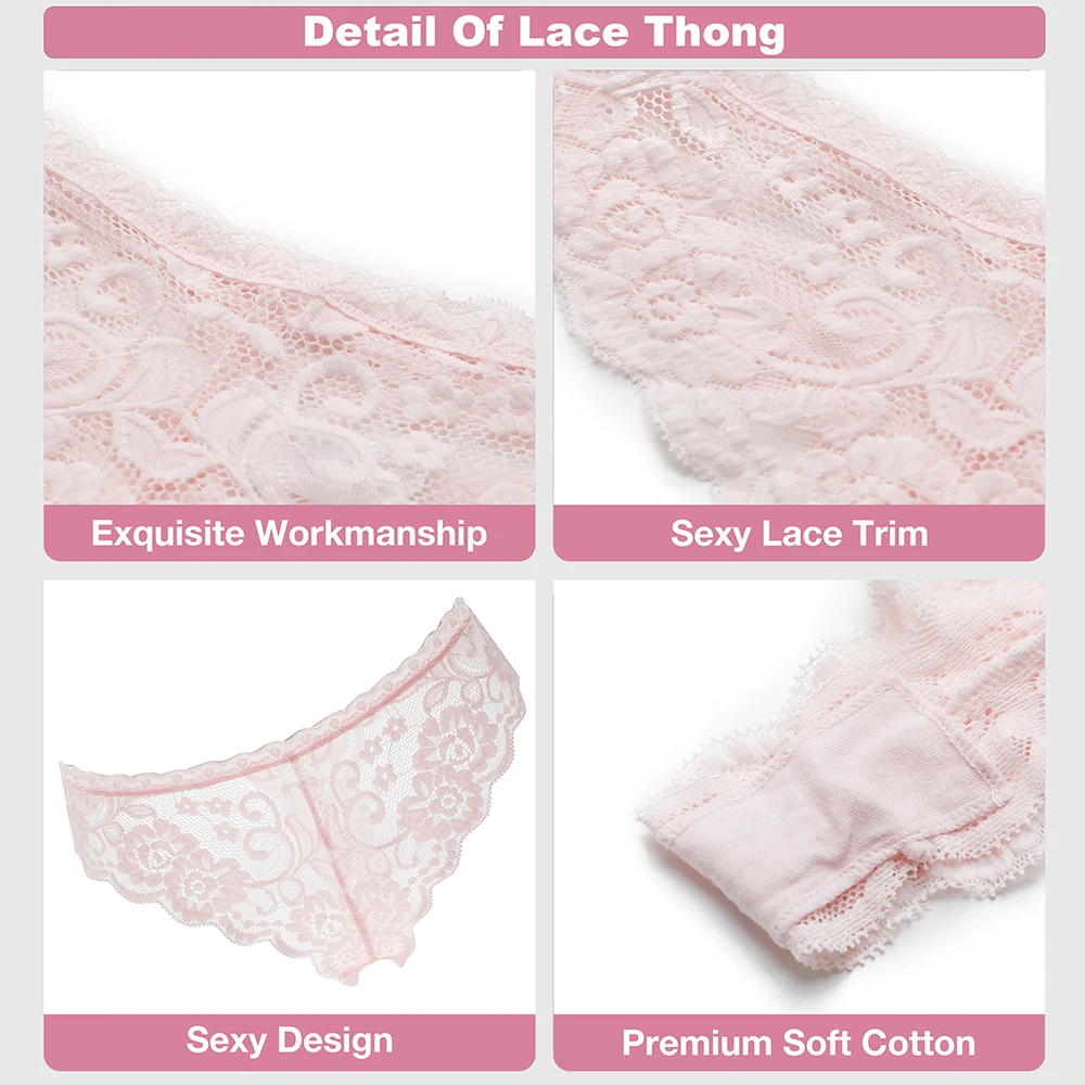 

4pcs/lot Sexy Panties Women Lace Low-rise Solid Sexy Briefs Female Underwear Pant Ladies lace Lingerie Women G String Thong