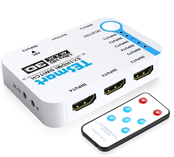 

Смарт-переключатель TESmart, 4 k, 5 портов, диагональ экрана-1, 4 k, все HD1080P, 3 d