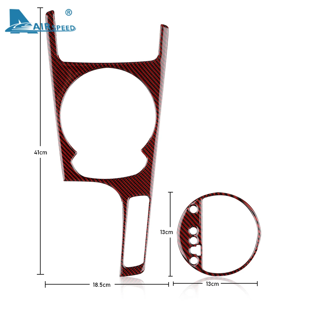 

AIRSPEED Carbon Fiber for Audi TT 2007 2008 2009 2010 2011 2012 2013 2014 Accessories Interior Trim Car Gear Shift Panel Sticker