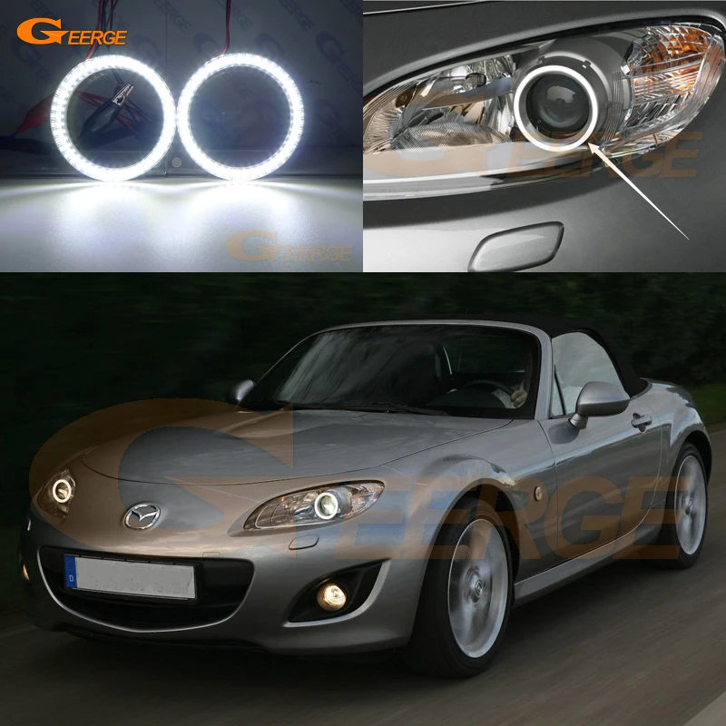 Для MAZDA MX 5 2009 2010 2011 2012 2013 2014 ультра яркий SMD СВЕТОДИОДНЫЙ ангельские глазки набор
