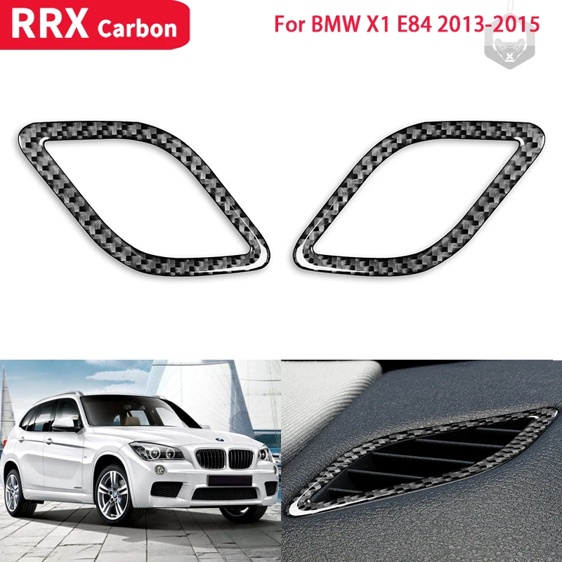 

RRX Real Carbon Fiber Car Dashboard Defogging Tuyere Decoration Frame Cover Trim for BMW X1 E84 2013 2014 2015 Auto Accessories