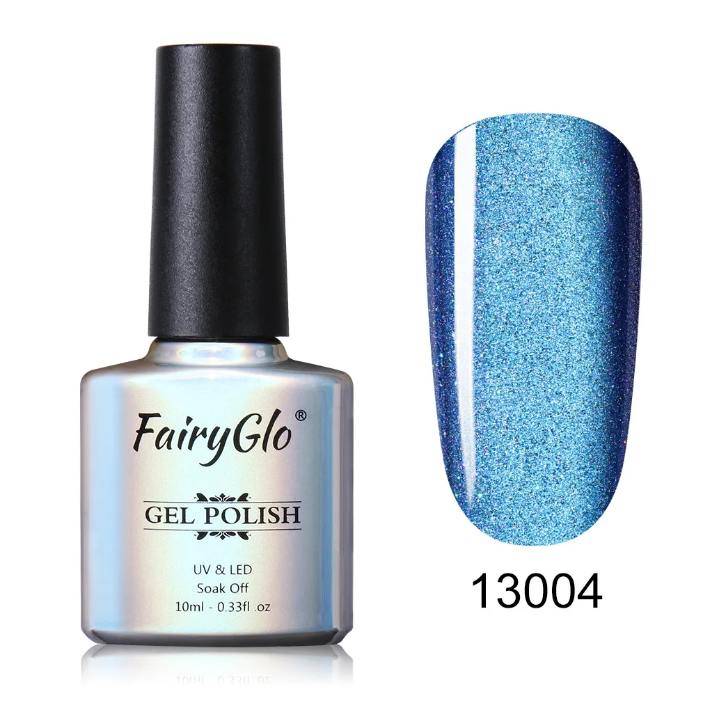 13004 FairyGlo 10ml 5D Wide Line Cat Eye UV Gel Polish Chameleon Cat's Eyes Nail Gel Polish Magentic Nail Gel Varnish Enamel Lacquer - Цвет: 13004
