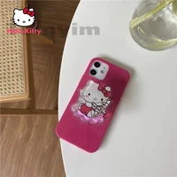 hello kitty case for iphone 6s78pxxrxsxsmax1112pro12mini phone solid color bring support case cover