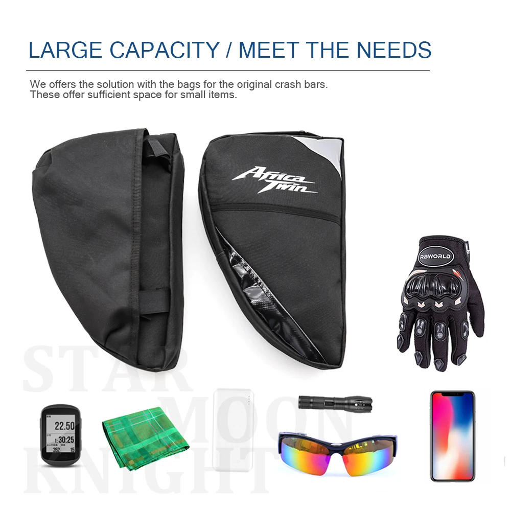 Водонепроницаемая сумка для мотоцикла Crash Bars ремонта инструментов Honda CRF1000L Africa Twin