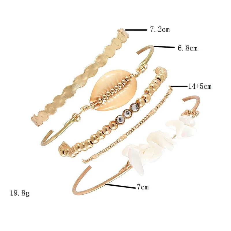 5 шт./компл. богемные Ретро браслеты с кристаллами бусинами нестандартные