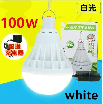 100W white Портативная перезаряжаемая лампа для палаток, походов, походов, аварийного освещения, наружного освещения 20 Вт 28 Вт 30 Вт 38 Вт 65 Вт 68 Вт - Испускаемый цвет: 100W white