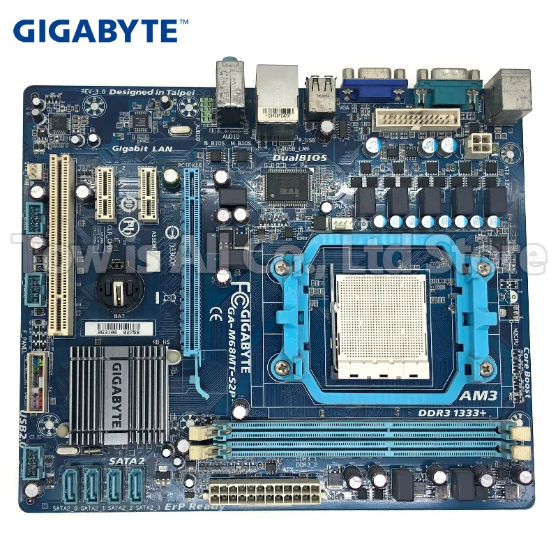 Материнская плата Gigabyte для настольных ПК с разъемом 630A AM3 DDR3 8G GA M68MT S2P usb 2 0