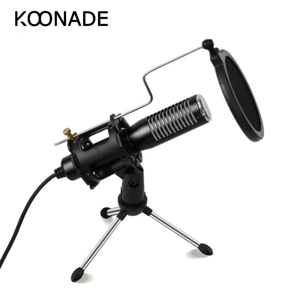 Цифровой компьютерный микрофон K8 USB конденсаторный с подставкой для записи