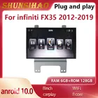 Автомагнитола ShunSihao для 8 дюймов, мультимедийный проигрыватель infiniti FX35 2012-2019, GPS навигация, видеоплеер 128G carplay, android, все в одном