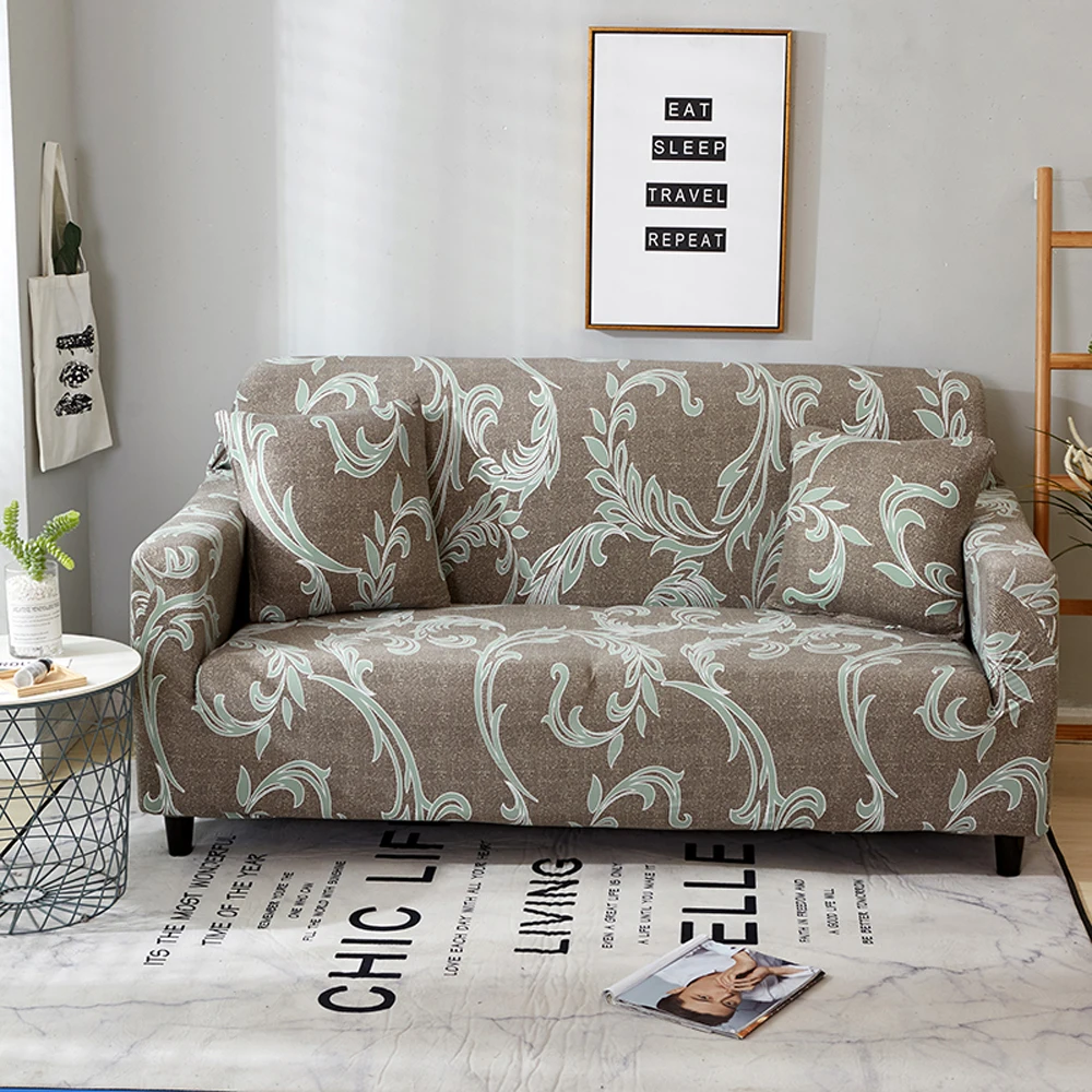 Dozzlor sofa cover Polyester plus spandex Printed fashion for living room office Single/Two/Three/Four-seater 2019 hot sale | Дом и сад