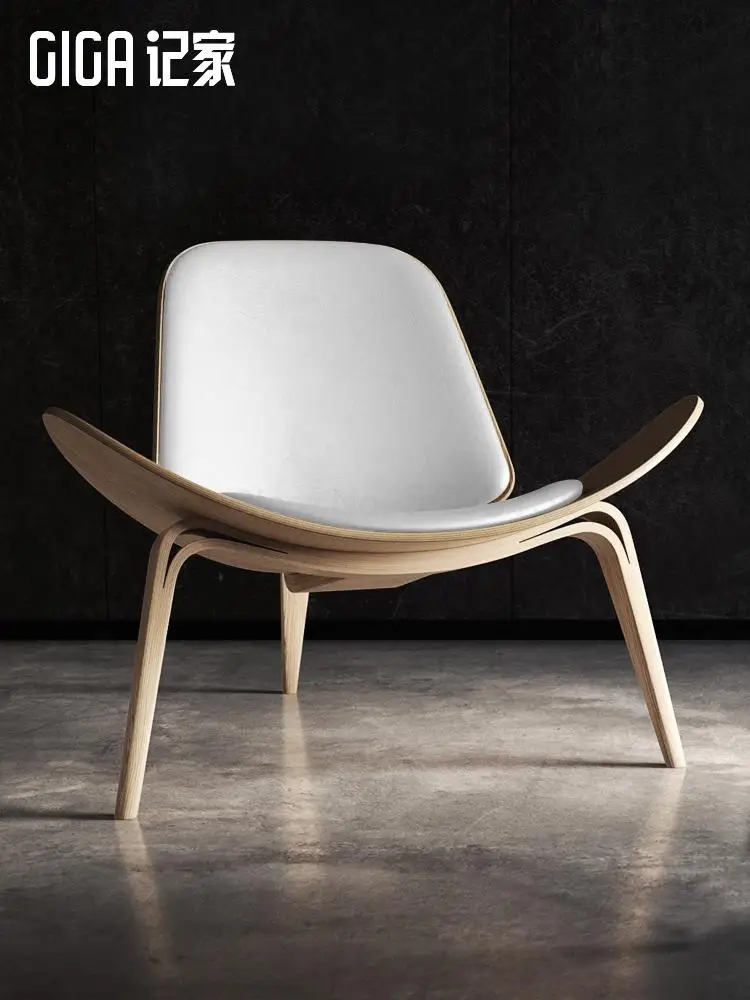 Креативное треугольное кресло в скандинавском стиле с ракушкой Сетчатое красное