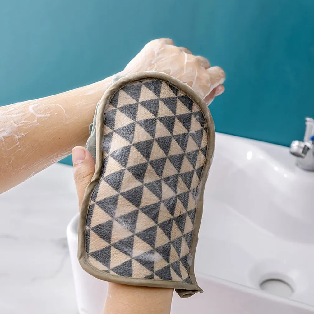 

Body Sponge Glove Scrubber Brushes Double Sided Bath Towels Bathroom Peeling Body Massage Shower Extended Scrubber Bath