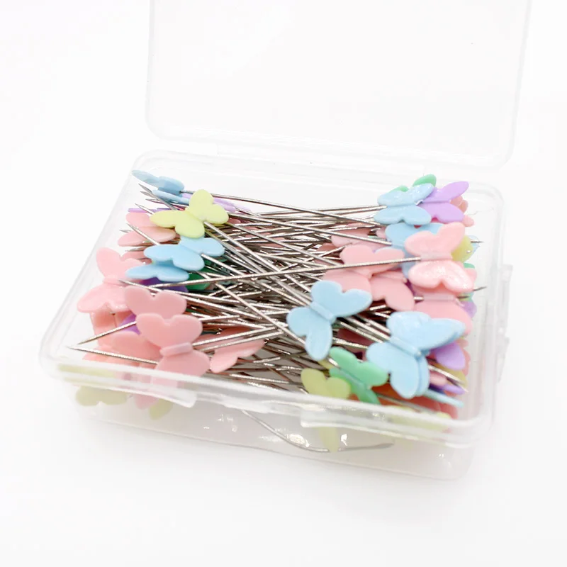 100 шт. швейные булавки из нержавеющей стали с круглой жемчужной головкой|Булавки