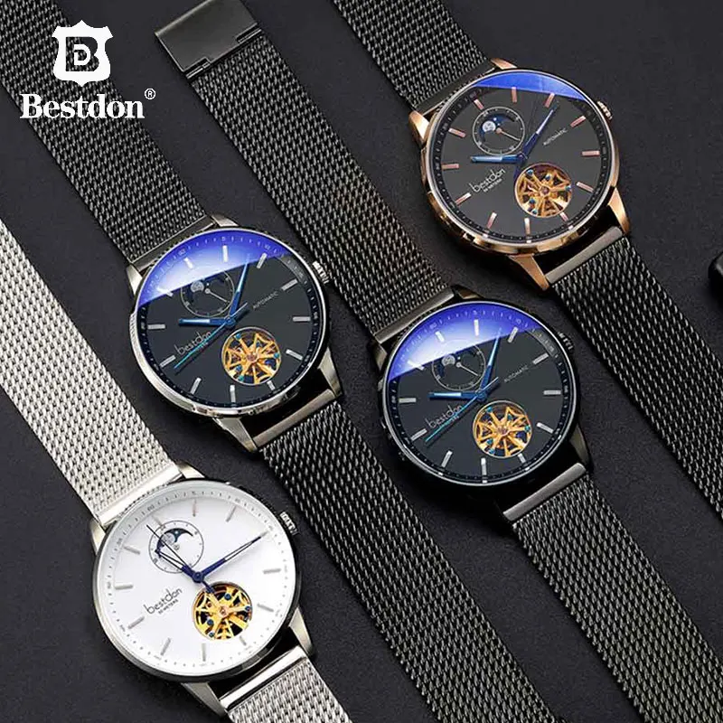 

Bestdon Luxury Mechanical Watch Men Automatic Tourbillon Sports Watches Mens Fashion Switzerland Brand Watch Relogio Masculino