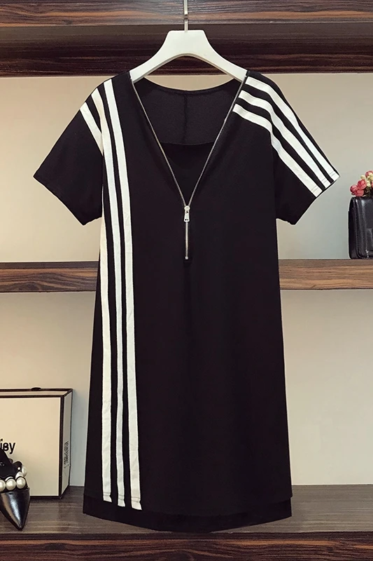 

womens ladies plus size L-5XL dress XXL XXXL 3XL XXXXL 4XL slim Casual loose blouses blusa slim stripe dresses clothes for woman